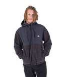 The Hurley Mens Huron Zip Hoodie in Dark Stone Grey