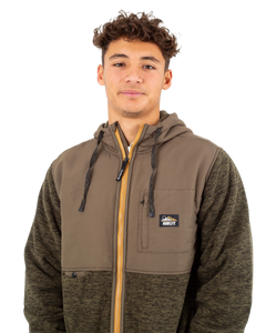 The Hurley Mens Huron Zip Hoodie in Olive