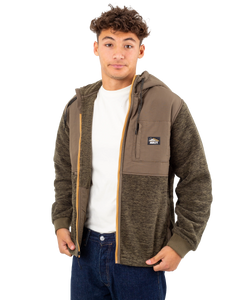 The Hurley Mens Huron Zip Hoodie in Olive