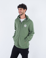 The Hurley Mens Shady Slub Zip Hoodie in Malverde