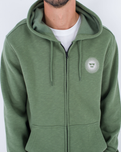 The Hurley Mens Shady Slub Zip Hoodie in Malverde