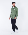 The Hurley Mens Shady Slub Zip Hoodie in Malverde