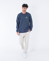 The Hurley Mens Lounge Slub Crew Sweatshirt in Iron Ore