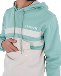 The Hurley Mens Oceeancare Block Party Hoodie in Cilantro