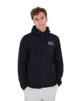 The Hurley Mens Mesa Ridgeline Zip Hoodie in Black