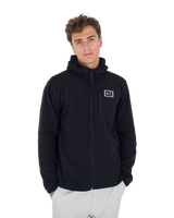 The Hurley Mens Mesa Ridgeline Zip Hoodie in Black