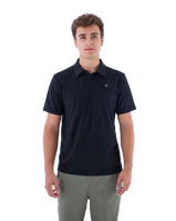 The Hurley Mens H2O-Dri Ace Slub Polo Shirt in Black