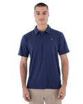 H2O-Dri Ace Slub Polo Shirt in Midnight Aqua