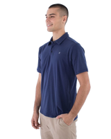 H2O-Dri Ace Slub Polo Shirt in Midnight Aqua