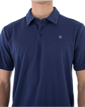 H2O-Dri Ace Slub Polo Shirt in Midnight Aqua