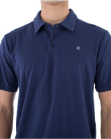 H2O-Dri Ace Slub Polo Shirt in Midnight Aqua