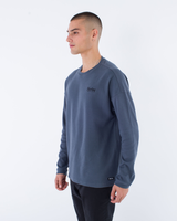 The Hurley Mens Tradesman Thermal Crew Sweatshirt in Iron Ore