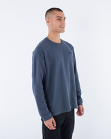 The Hurley Mens Tradesman Thermal Crew Sweatshirt in Iron Ore