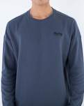 The Hurley Mens Tradesman Thermal Crew Sweatshirt in Iron Ore