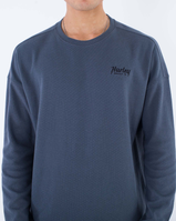 The Hurley Mens Tradesman Thermal Crew Sweatshirt in Iron Ore