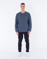 The Hurley Mens Tradesman Thermal Crew Sweatshirt in Iron Ore