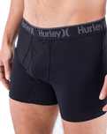 The Hurley Mens Supersoft Boxers (3 Pack) in Black