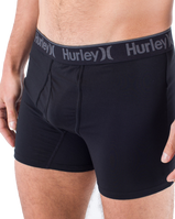 The Hurley Mens Supersoft Boxers (3 Pack) in Black