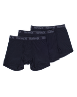 The Hurley Mens Supersoft Boxers (3 Pack) in Black