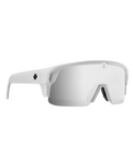 The Spy Monolith 5050 Sunglasses in Matte White & Happy Bronze Platinum Spectra Mirror