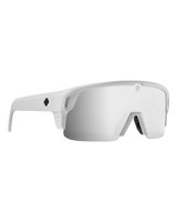 The Spy Monolith 5050 Sunglasses in Matte White & Happy Bronze Platinum Spectra Mirror