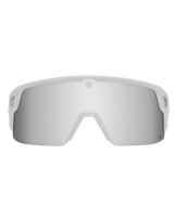 The Spy Monolith 5050 Sunglasses in Matte White & Happy Bronze Platinum Spectra Mirror