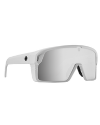 The Spy Monolith Sunglasses in Matte White & Happy Bronze Platinum Spectra Mirror