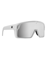 The Spy Monolith Sunglasses in Matte White & Happy Bronze Platinum Spectra Mirror