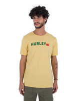 The Hurley Mens Everyday Wave Box T-Shirt in Dusty Cheddar