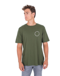 The Hurley Mens Everyday Skull Driftin T-Shirt in Charcoal Fern