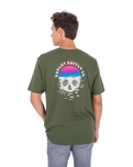 The Hurley Mens Everyday Skull Driftin T-Shirt in Charcoal Fern