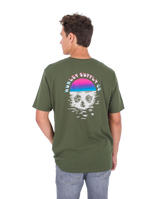 The Hurley Mens Everyday Skull Driftin T-Shirt in Charcoal Fern