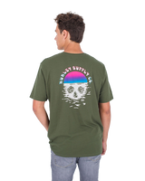 The Hurley Mens Everyday Skull Driftin T-Shirt in Charcoal Fern