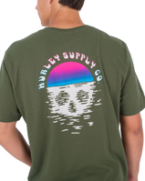 The Hurley Mens Everyday Skull Driftin T-Shirt in Charcoal Fern