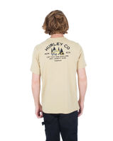 The Hurley Mens Everyday Explore Campin T-Shirt in Maple Cream