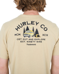 The Hurley Mens Everyday Explore Campin T-Shirt in Maple Cream