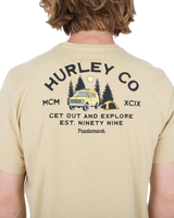 The Hurley Mens Everyday Explore Campin T-Shirt in Maple Cream