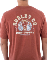 The Hurley Mens Everyday Cobra Pit T-Shirt in Brickyard Heather