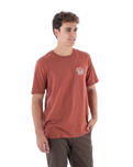 The Hurley Mens Everyday Cobra Pit T-Shirt in Brickyard Heather