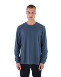 The Hurley Mens Everyday Built Long Sleeve T-Shirt in Iron