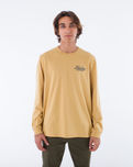 The Hurley Mens EVD Built Longsleeve T-Shirt in Pebble