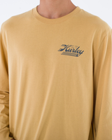 The Hurley Mens EVD Built Longsleeve T-Shirt in Pebble