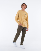 The Hurley Mens EVD Built Longsleeve T-Shirt in Pebble