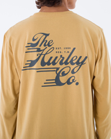 The Hurley Mens EVD Built Longsleeve T-Shirt in Pebble