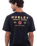 The Hurley Mens Pressed T-Shirt in Black