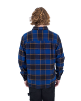 The Hurley Mens Santa Cruz Shoreline Flannel Shirt in Blue Void