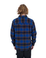 The Hurley Mens Santa Cruz Shoreline Flannel Shirt in Blue Void