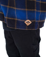 The Hurley Mens Santa Cruz Shoreline Flannel Shirt in Blue Void