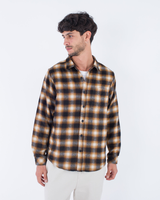 The Hurley Mens Portland Wool Flannel Shirt in Brown