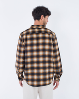 The Hurley Mens Portland Wool Flannel Shirt in Brown